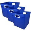 Romanoff Storage Bin, Plastic, 11 in W, 10.5 in H, 11.5 in L, Blue, 3 PK 72504